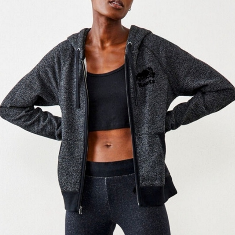 🐝 Roots Zip-up Black Pepper Sweater Jacket XS